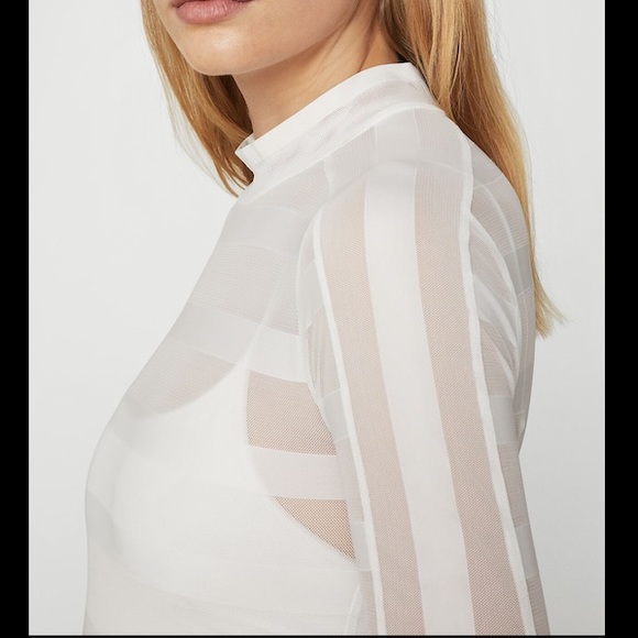 BCBGMAXAZRIA NWT size S
Sheer Stripe Bodysuit - Picture 4 of 7